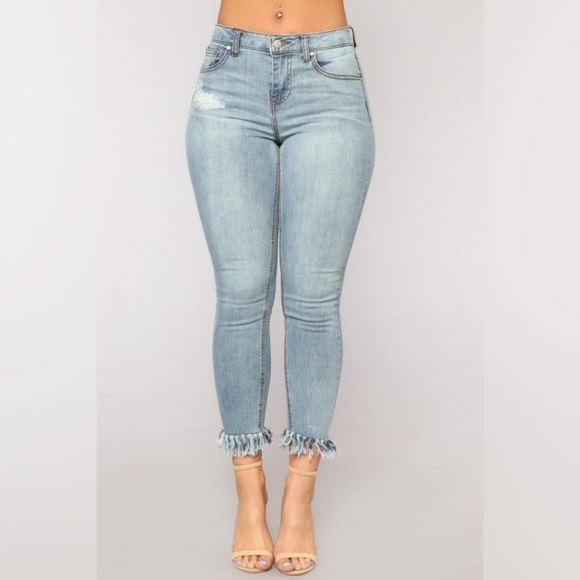 Fashion Nova Denim - High Rise Distressed Jeans